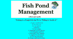 Desktop Screenshot of fishpondmanagement.com